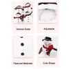 Colliers de chien Snowman tenue cosplay chapeau à capuche avec plaid rouge pour chiot de chats et toutes sortes de chiens