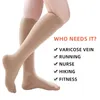 Legbeauty 23-32mmHg Compression mollet chaussettes unisexe pression classe 2 varices genou haut bas bout fermé S-5XL240401