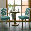 Couvre-chaise Couvre-siège extensible en spandex avec texture de marbre Ginkgo Biloba pour mariage, cuisine, banquet, fête
