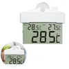 Table Clocks Transparent Window Style Mini LCD Display Digital For Indoor Outdoor Use Sucker Wall Hanging Temperature