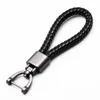 Braided Rope Key Chain Zinc Alloy Men Car Keychain Accessories Unisex Classic Key Holder Gun Black Plated