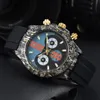 Watchmen Wrist Watches for Men 2024 New Mens 시계 모든 다이얼 작업 쿼츠 시계 고품질 고품질 브랜드 시계 남자 패션 남자 시계 R0L X-06