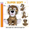 32cm brinquedos de pelúcia tigre boneca enchido música animal led light up bonito macio tigre travesseiro para meninas decorações presente aniversário peluches 240325