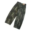 Herenbroeken Heren Losse Diepe Kruis Retro Hip Hop Luipaardprint Zakken Midden Taille Volledige Lengte Lange Broek Stretwear