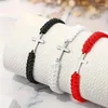 Braccialetti con ciondoli Corda decorativa a mano con pendente a croce intrecciata a mano in stile minimalista, adatta per i regali di gioielli con bracciale da indossare quotidianamente