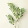 装飾的な花長い枝の水ゆるい葉シミュレーションフラワーグリーン植物結婚式装飾ホワイトマウンテンティー人工dyq26