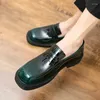 Scarpe casual Piattaforma Altezza Aumento di 3 cm Mocassini Uomo Pelle Traspirante Slip-On Abito fatto a mano