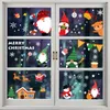 Window Stickers Juldekorationer Amazons -försäljning Santa Claus Elk Electrostatic Sticker Mall Glass Decoration