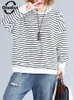 Kobiety bluzie dla kobiet Kobiety Black White Striped Fashion Damie Casual Blushirts Kobietowe wiosenne jesienne ubrania 2190