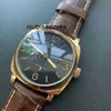 Kvalitetsmode High Watch Luxury Watch 47mm Black Dial Automatic Movement Steel Leather Strap Lysande vattentät VZI2