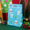 Cadeauverpakking StoBag-Kraft Kerstzak Verpakking Snack Koekjes Chocolade Snoep Feestartikelen Jaar Kinderen Babyshower 10St