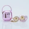 MIYOCAR personnalisé rose or bling sucette et clip sucette coffret sans BPA factice luxe 240322