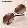 Sunglasses CoolPandas 2024 New Style Womens Sunglasses Gradient Polarized Lens Luxury Design Ladies Elegant UV400 Lunette De Soleil Femme 240401