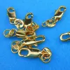 Conjuntos 2/10/20/50/100pcs Gold quadrado universal universal lagosta de cobre Link Chain Bracelet Jewelry Mody com atacado 18*5mm