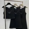 Damen-Tanktops, Desinger-Tanktops, modische Tringle-T-Shirts, T-Shirts, ärmellose Sommertanks, Baumwollweste, Damen, schmales, kurzes Hemd