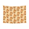 Tapestries Capybara Pumpkin Tapestry Hippie Polyester Wall Hanging Animal Lover Decoration For Bedroom Table Cover Retro