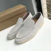 LP Couples shoes Summer Walk Charms embellished suede Moccasins loafers Genuine leather casual flats men Luxury Designers flat Dress shoe factory footwear M41