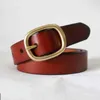 Bälten Dinisiton Nya kvinnors bälte Kvinnor True Belt Gold Pin Buckle Strap Jeans Direct Transport Fancy Retro Q240401