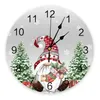 Wandklokken Kerstkabouter Sneeuwvlokken Ronde Klok Modern Design Keuken Hanghorloge Home Decor Stil