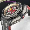 Moissanit AP-Armbanduhr, Royal Oak Offshore-Serie, geschmiedet, kohlenstoffschwarz, Keramik, Titan, 26290IO, limitierte Auflage, automatische mechanische Herrenuhr