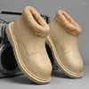 Buty do chodzenia mężczyzn buty śnieżne wypoczynek splune botki eva moda wodoodporna bawełniana grube podeszwa zimowe kapcie domowe 2024