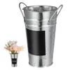 Vases Display Flower Tub Blackboard Sticker Bucket Fall To The Ground Hydroponics Container