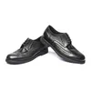 Casual Shoes Mature Business Men's Brock Carved Round Toe äkta läder British Man Elegent Brogy Oxfords