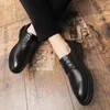 Dress Shoes Leather Men's Business Casual Height Increasing Insole Soft Bottom Youth British Style Pointed Toe Bre