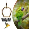 Other Bird Supplies Pet Chewing Toy Swing Toys Parrot Hanging Ring Wooden Stand Cage Training Accessory Daily