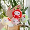 Animaux en peluche en peluche 2024 Porte-clés en gros Pendentif Petite poupée de pomme Chat P Petit sac de voiture exquis Clé Drop Livraison Jouets Cadeaux Otztp