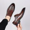 Chaussures habillées tendance hommes richelieu laçage Oxford hommes jeunesse mode noir marron homme