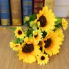 Fleurs décoratives 30cm tournesol artificielle soie plastique fausse fleur 1/2 pièces pour mariage Vase décoration maison jardin Bouquet