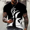 Mens Knitted Sweater 3d Printed Hip-hop Loose Short Sleeved Street Wear Plus Size Mens Clothing