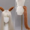 Accessoires pour cheveux 3 pièces/ensemble Sexy Lolit peluche Animal cheval queue d'oreille ensemble pour fête de carnaval fantaisie