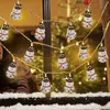 LED Strings Xmas Tree Snowman Light Christmas Decorations For Home 2023 Navidad Hanging Pendant Ornament New Year Decor String Lights YQ240401