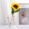 Fleurs décoratives jaunes, 20 pouces, cadeaux créatifs pour la mariée, aménagement réaliste de la maison, Bouquet de tournesol, décoration de mariage, fleur artificielle DIY