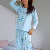 Home Clothing Autumn And Winter Coral Fleece Pyjamas Loose Pullover Solid Colour Padded Homewear Warm Monthly Suit Women