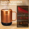 VSITOO S3 Pro Temperatur intelligenter Becherdeckel, Heizung mit Becher, geeignet für Büroschreibtische, Heimbüros, Anwendungskontrolle, beheizte Tasse, selbsterhitzender Kaffee 14