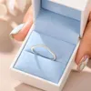 Anéis de cluster ela 925 prata esterlina moissanite curvada bandas de casamento para mulheres empilhando eternidade wishbone d cor vvs1 jóias finas