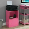 Meuble de rangement pour assiettes décoratives 1 porte avec étagère rose