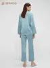 Sexy Pyjamas ZEAMOD Silk Pajamas for Women Pure Full Length Long 22 Momme 100% Mulberry Silk Luxury 240330