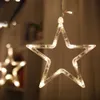 Светодиодные струны 3MX3M 12 звезд Фея Свет для штор на Новый год Рождественские огни 8 режимов Светодиодные струны для вечеринок и свадебных украшений YQ240401