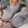 Fitness Schuhe Turnschuhe 2024 Fashion Lace Up Plattform frauen Sommer Plus Größe Flache Mesh Sport Frau Vulkanisieren