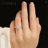Cluster Rings Real Moissanite D Color 1 CT Silver S925 Ring Fashion Fine Jewelry GRA Gemstone Birthday Diamond Gift Custom Wholesale
