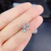 Stud Earrings KJJEAXCMY Fine Jewelry 925 Silver Natural Aquamarine Girl Selling Ear Support Test Chinese Style