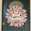 Decorative Flowers Easter Cute Wreath For Front Door With Faux And Eggs Gnome Winter Decoration 2024 Hanging