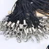 Cord Wire Black Wax Leather Lobster Buckle Snake Necklace Bracelet 7Cm Cord String Rope Wire Diy Jewelry Hook Lanyard Chain Pendant Dh61D