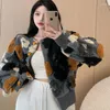 Womens Jackets 2023 Spring Three-Nsional Flower Cardigan Short Bubble Sleeve O Neck P Warm Coat Tops Women Clothing Jacket Drop Delive Dh3Ha