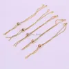 Catena 20 pezzi di bracciali a catena in oro/nero/oro rosa/argento con braccialetti Macrame regolabili per gioielli da donna fai-da-te Q240401