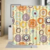 Douchegordijnen Geometrische Kleur Cirkel Gordijn Set Planten Bloemen Modern Eenvoudig Patroon Badkamer Decor Hangende Bad Muur Doek